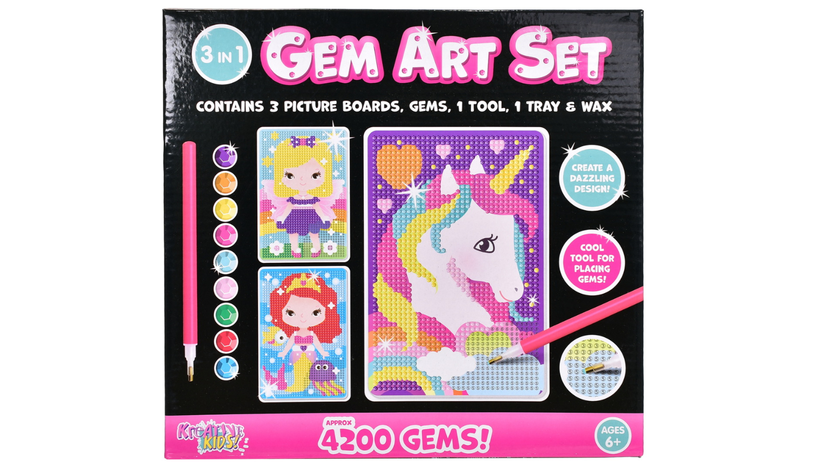 Kreative Kids 3-in-1 Gem Art Set