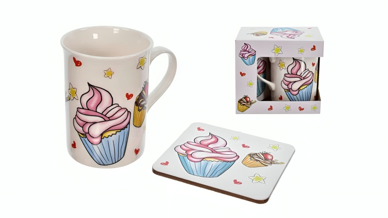 Kandy Toys Cake Design Mug and Coaster Set