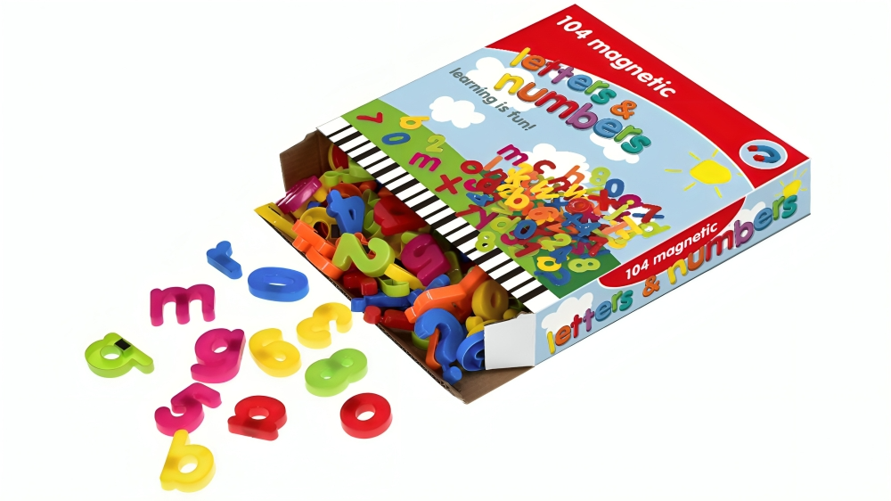 2 set da 72 pezzi TOWO lettere e nueri agnetici in legno - agneti da