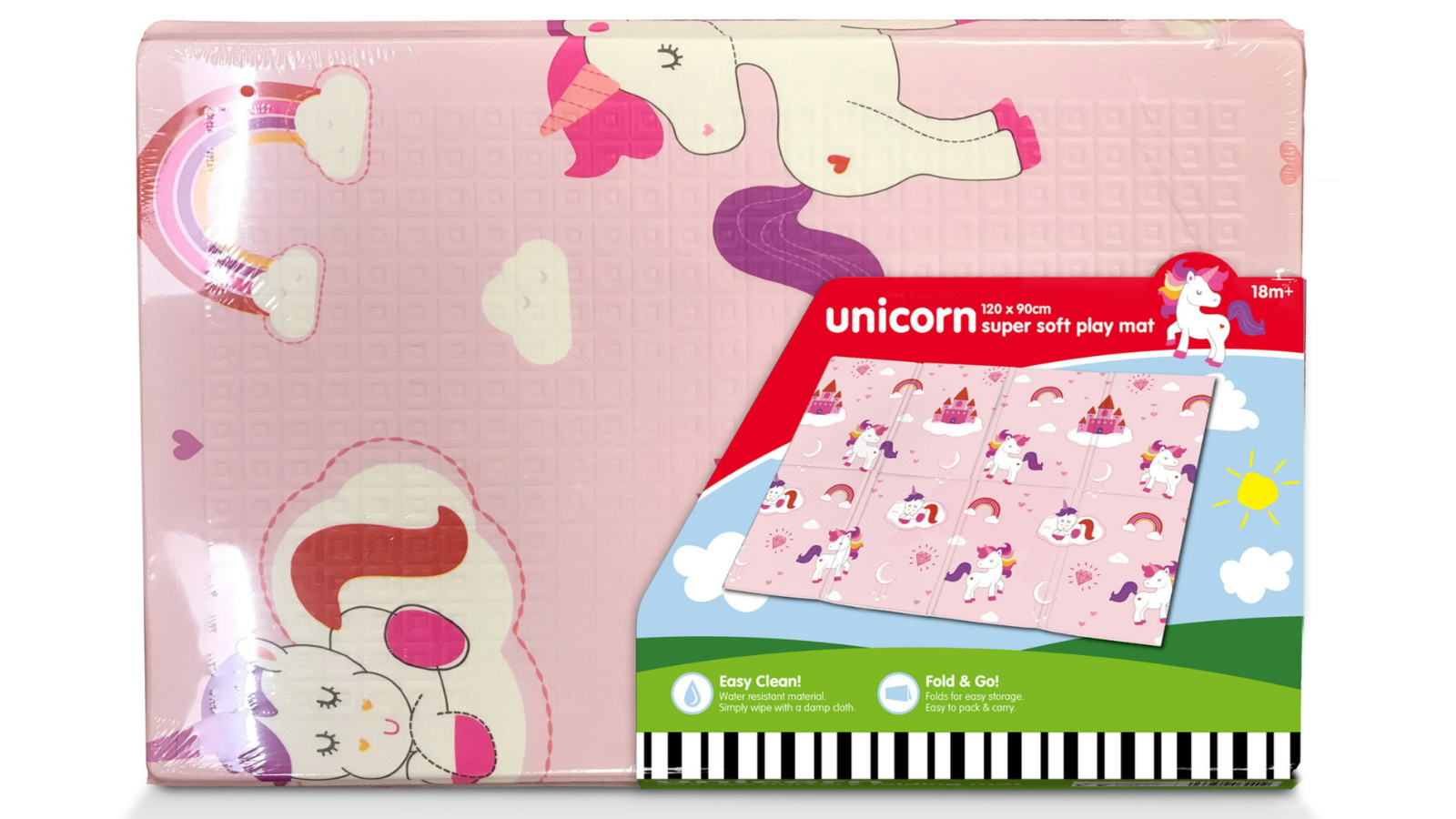 M.Y Unicorn Xpe Nursery Folding Mat - 120 x 90cm