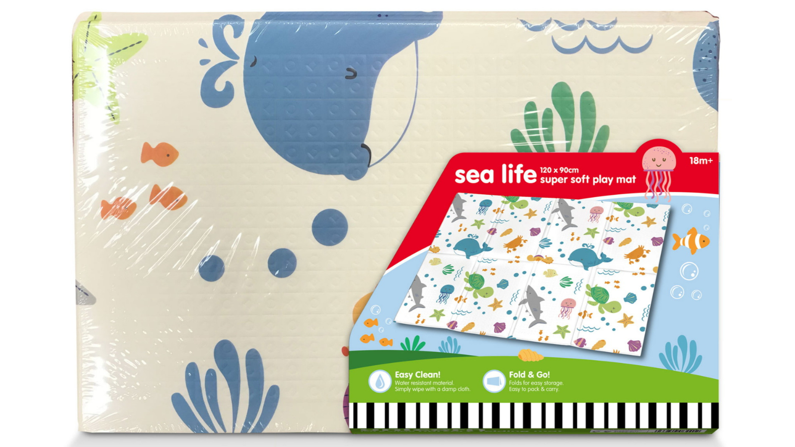 M.Y Sea Life Xpe Nursery Folding Mat - 120 x 90cm