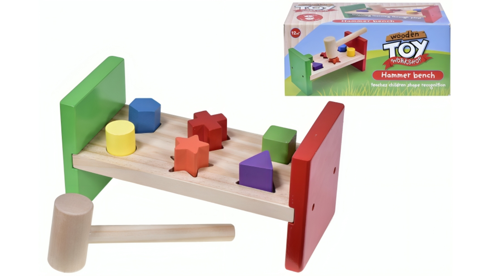 Summer Fun Wooden Hammer Bench Playset