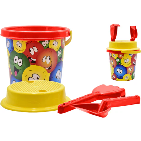 Kandy Toys 17cm Faces Mid Size Bucket Set