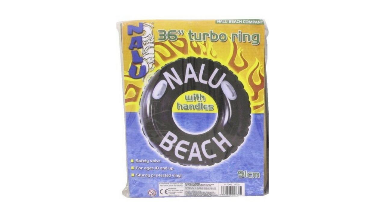Nalu 36inch Turbo Pool Ring with Handle - Black