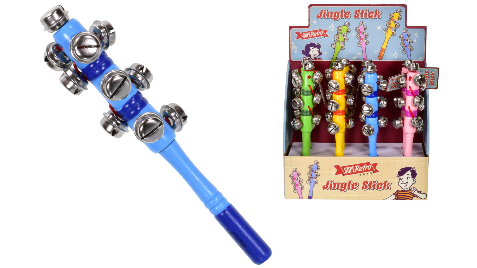 SupeRetro Wooden Jingle Stick