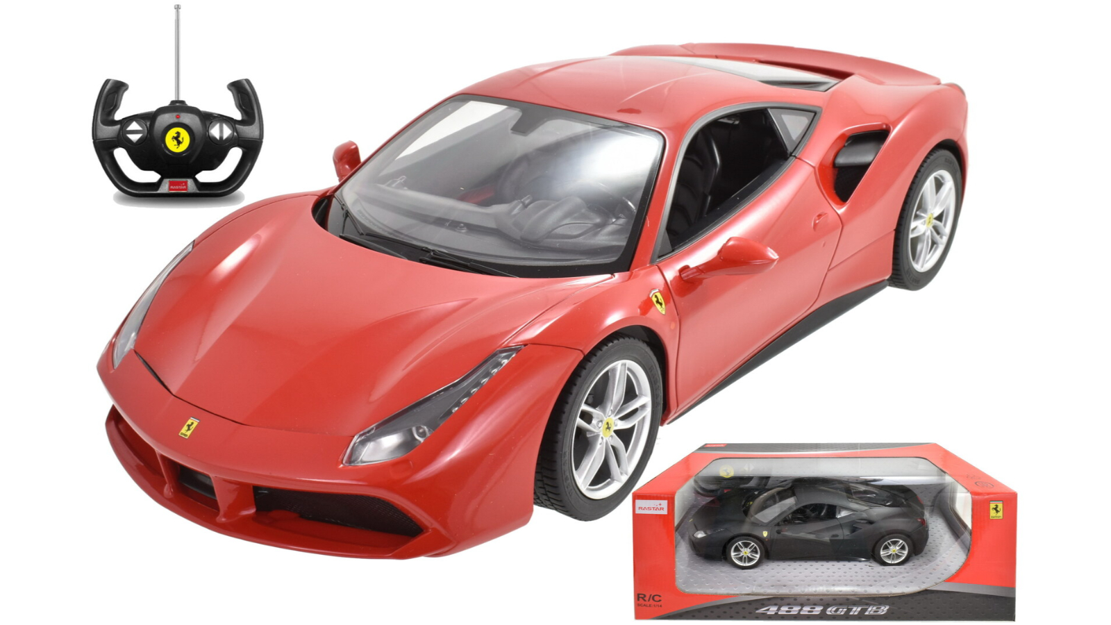 Remote Control Ferrari Rood Rastar Ferrari 488 GTB Remote Control Racing Car - Red | Harvey Norman