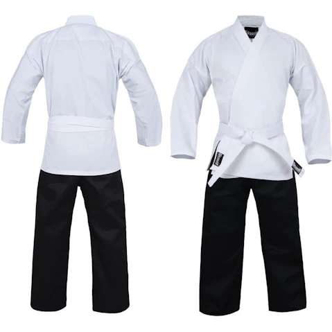 Morgan Sports 8oz Salt and Pepper Dragon Karate Uniform - Size 00