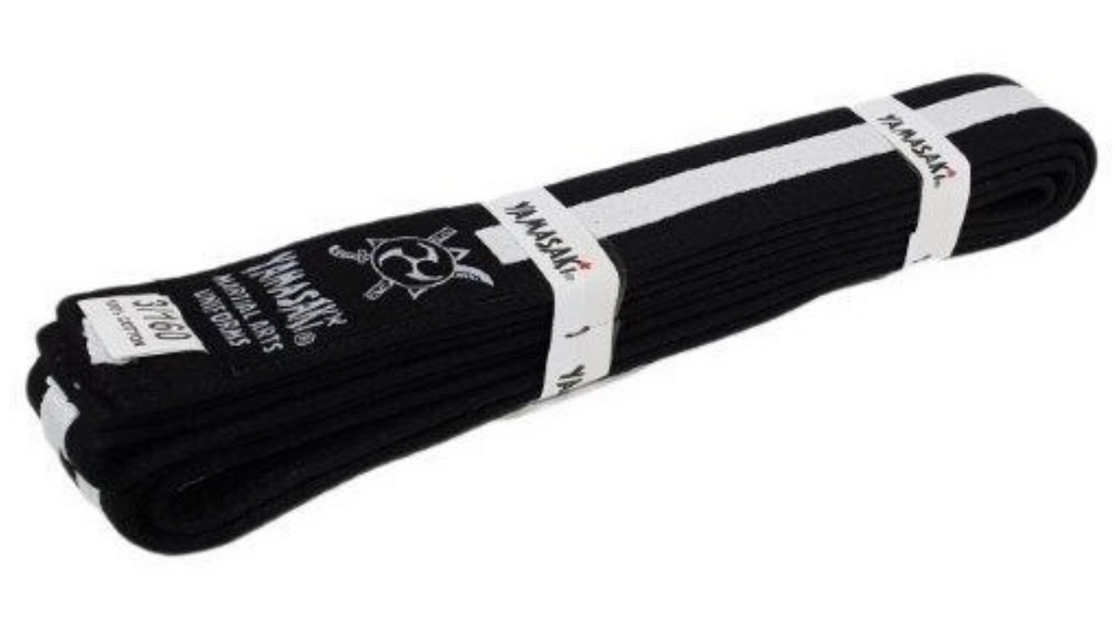 Morgan Sports Black Yamasaki Martial Arts Belt with White Stripe - 0