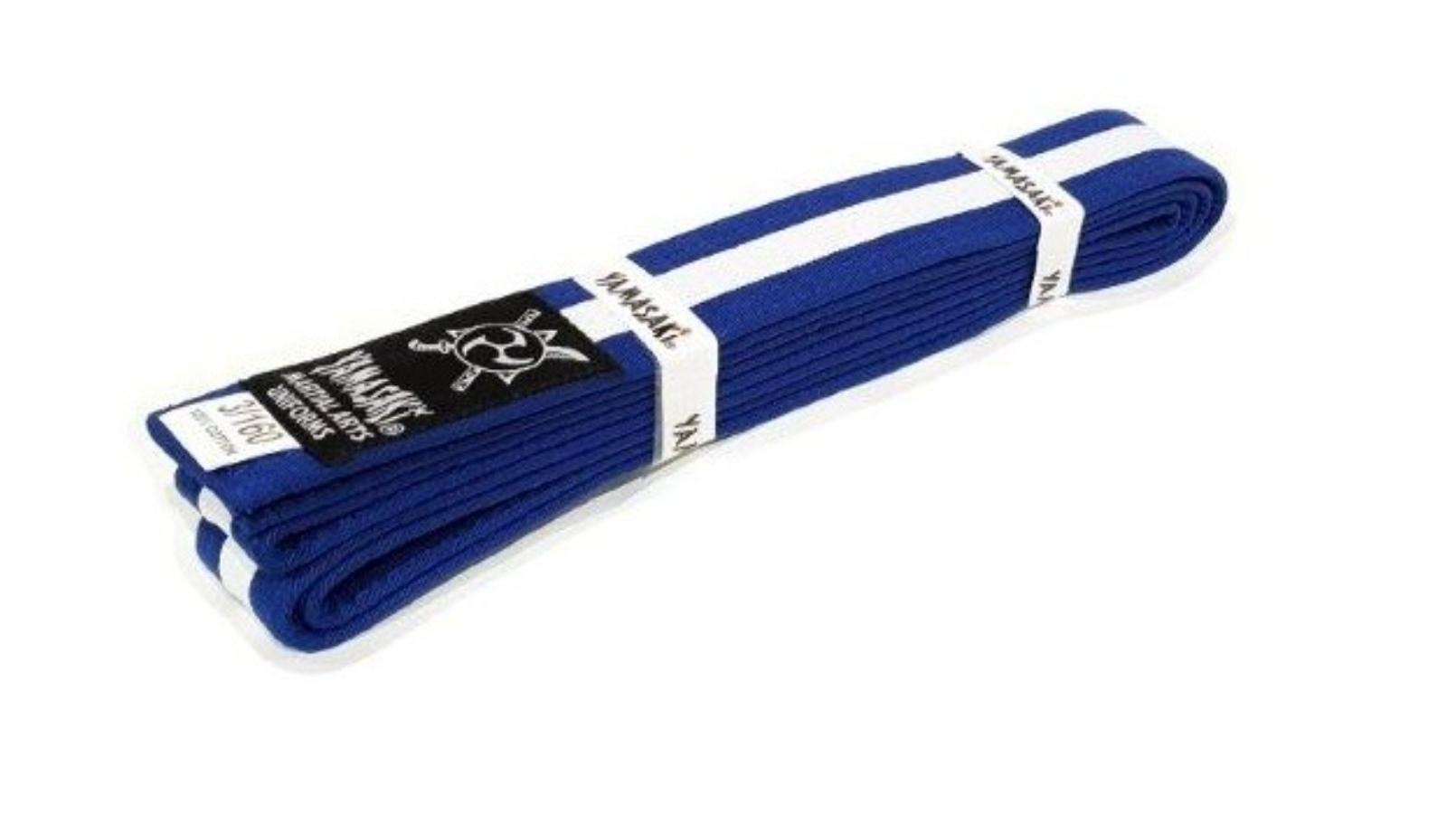 Morgan Sports Blue Yamasaki Martial Arts Belt with White Stripe