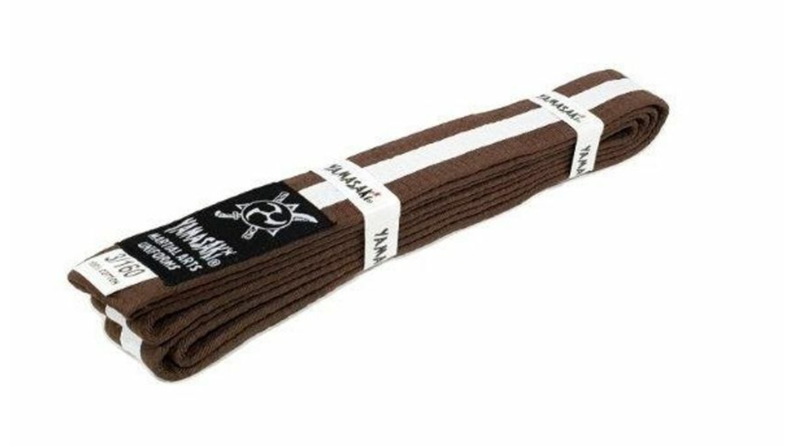 Morgan Sports Brown Yamasaki Martial Arts Belt with White Stripe - 0