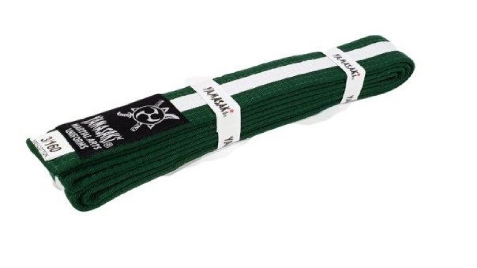 Morgan Sports Green Yamasaki Martial Arts Belt with White Stripe - 0