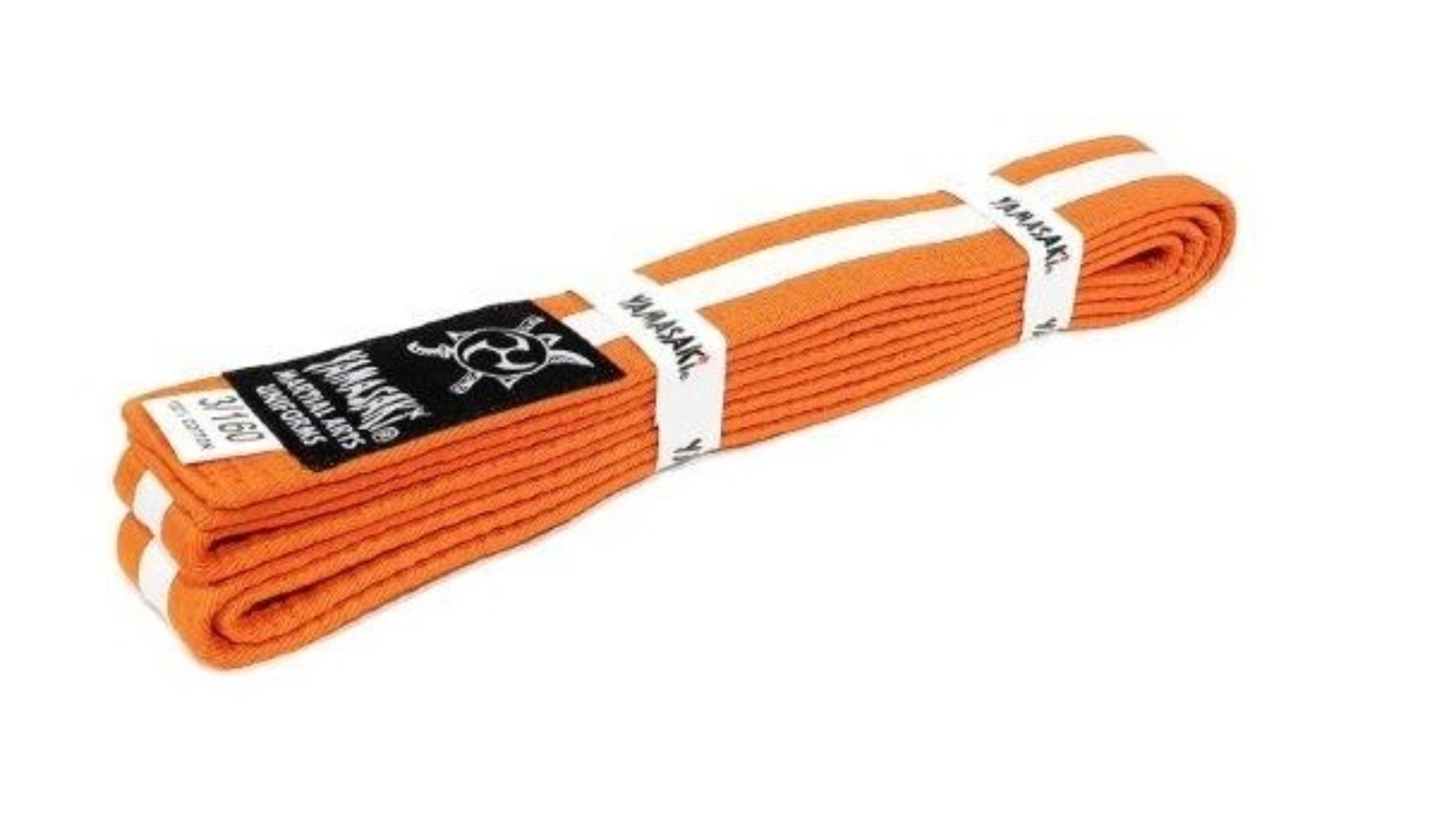 Morgan Sports Orange Yamasaki Martial Arts Belt with White Stripe - 0