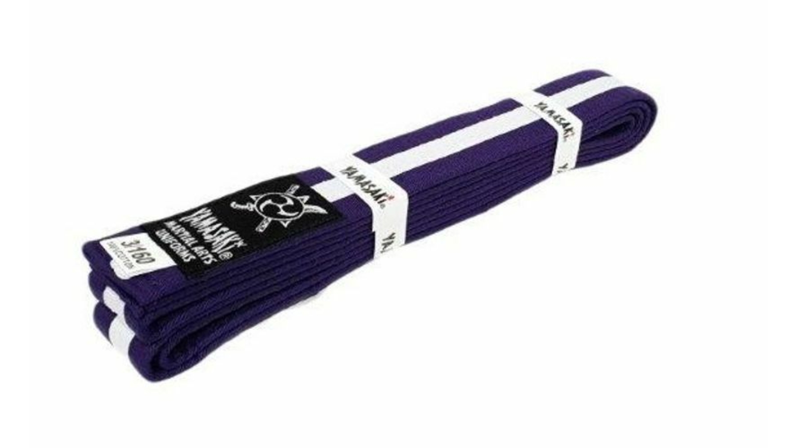 Morgan Sports Purple Yamasaki Martial Arts Belt with White Stripe - 0