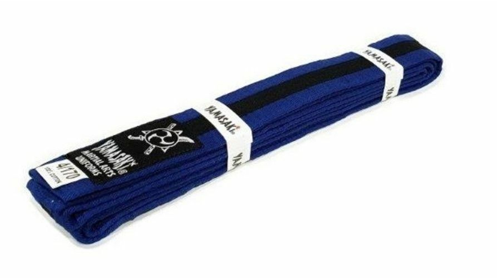 Morgan Sports Blue/Black Yamasaki Martial Arts Belt with Black Stripe - 0