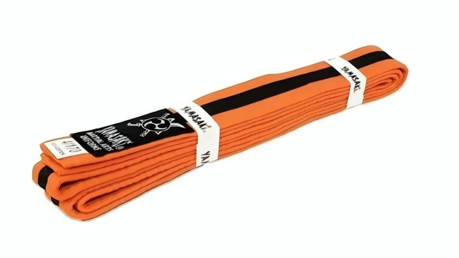 Morgan Sports Orange/Black Yamasaki Martial Arts Belt with Black Stripe