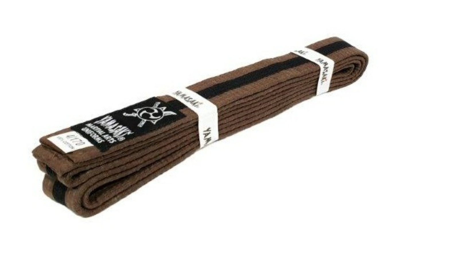 Morgan Sports Brown/Black Yamasaki Martial Arts Belt with Black Stripe