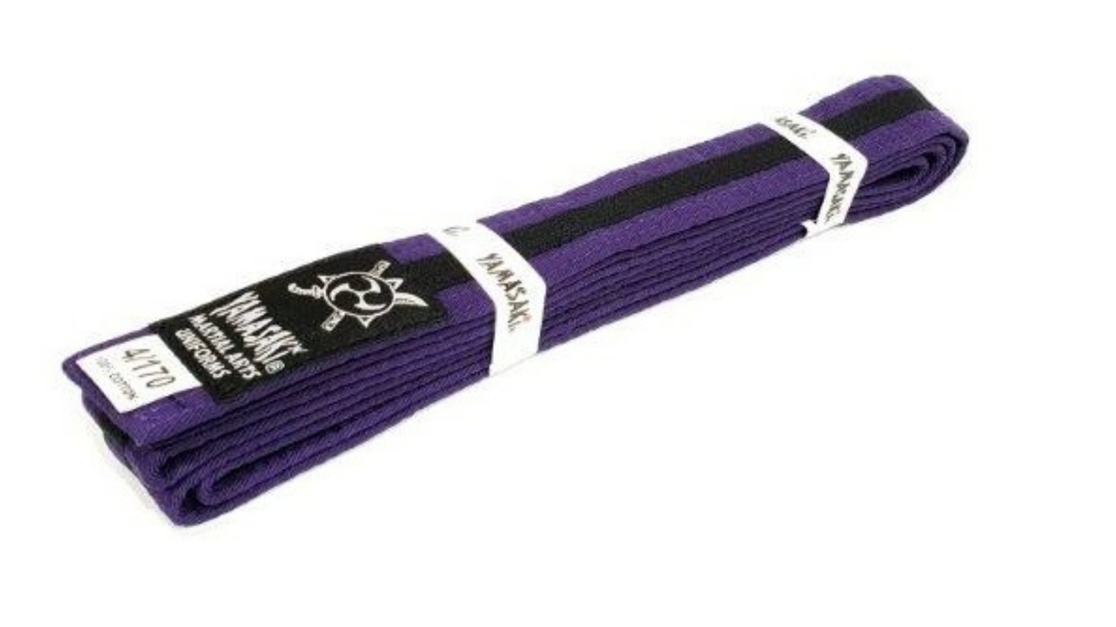Morgan Sports Purple/Black Yamasaki Martial Arts Belt with Black Stripe