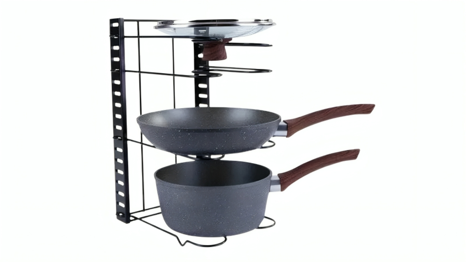 Living Today Single Sided Multi-Tier Frying Pan Lid Rack Organiser