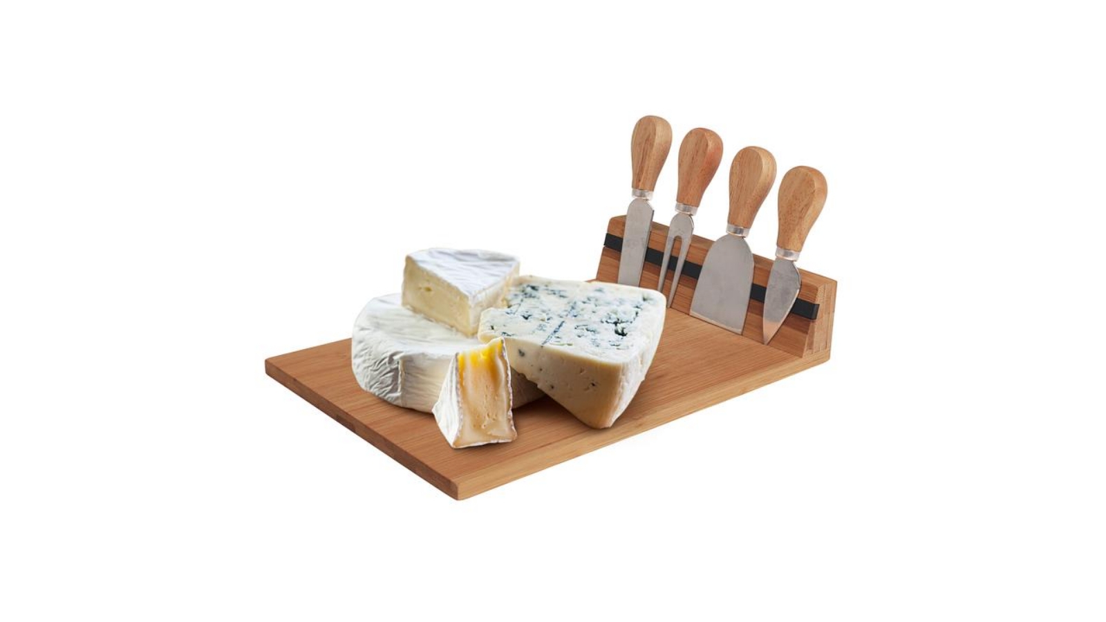 Living Today Bamboo Cheese Board and Knife Set