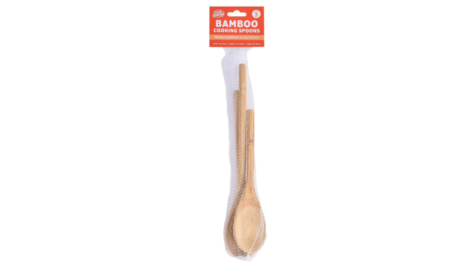 Cook Easy 3 Piece Bamboo Cooking Spoon Set