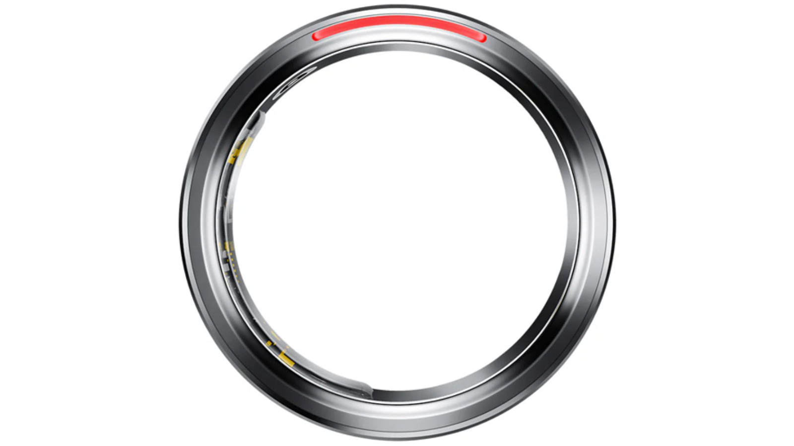 Kumi Black Smart Ring H1 Zirconium Ceramic and Stainless Steel - Size 8