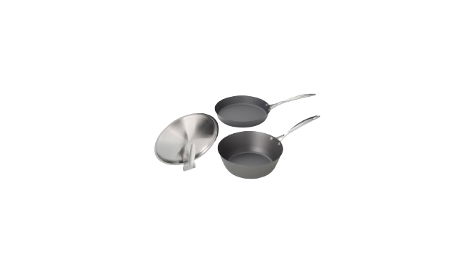 Kurotsuchi - 24cm Nitride Iron Frypan and Stir Fry Pan Set 