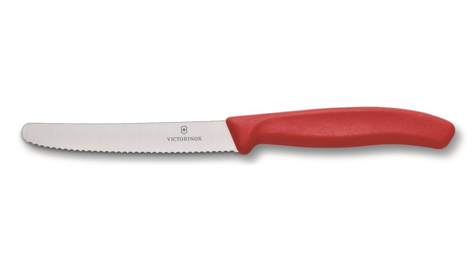 Victorinox Wavy Edge 11cm Steak and Tomato Knife - Red