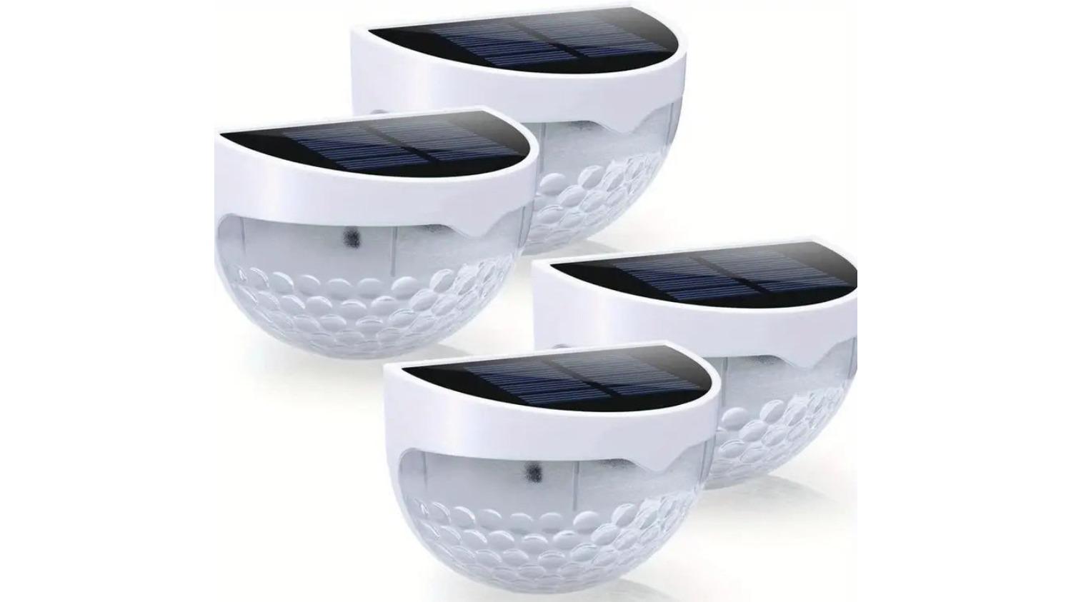 TM Pack of 4 Christmas Solar Fence Light