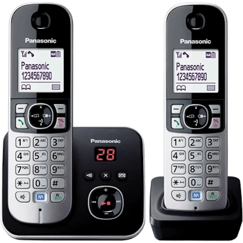 Panasonic KXTG6822ALB DECT Twin Handset Cordless Phone