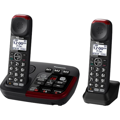 Panasonic KX-TGM422AZB Amplified Twin Pack Cordless Phone