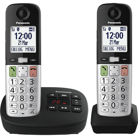 Panasonic TGU AZ Series DECT Twin Handset Cordless Phone with Answering Machine