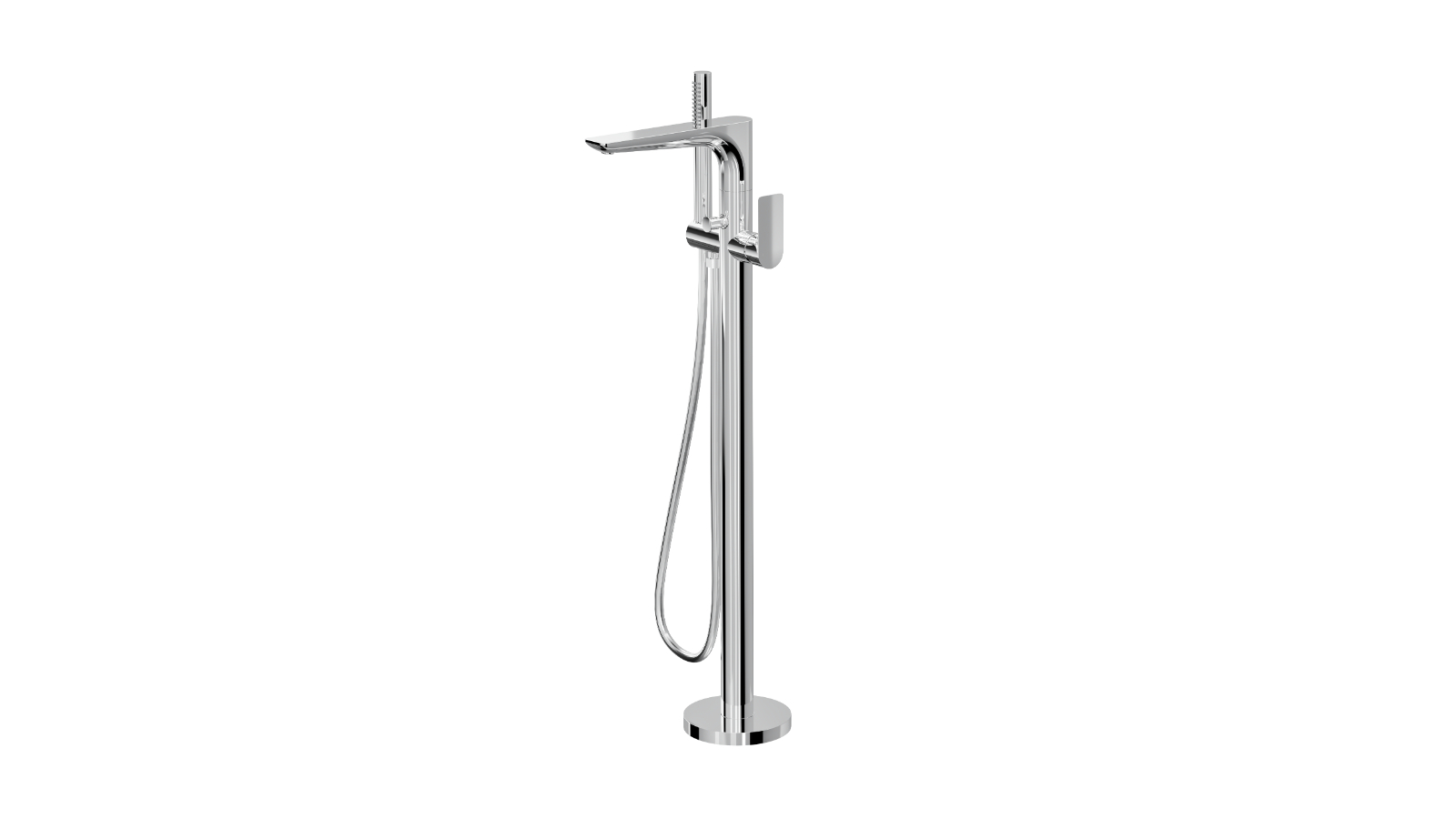 Linsol Kyah Free Standing Bath Mixer with Hand Shower - Chrome