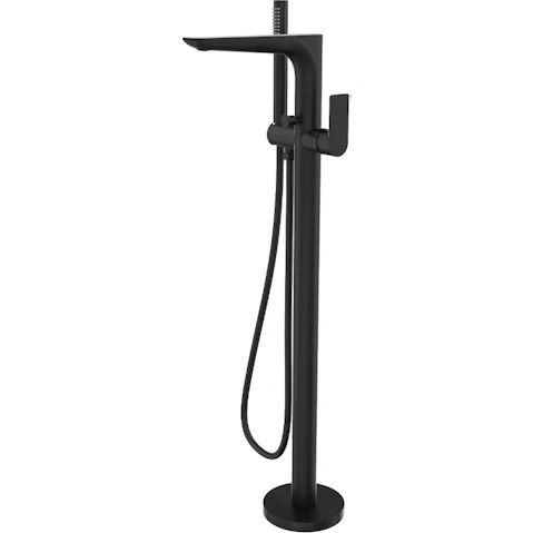 Linsol Kyah Free Standing Bath Mixer with Hand Shower - Matte Black