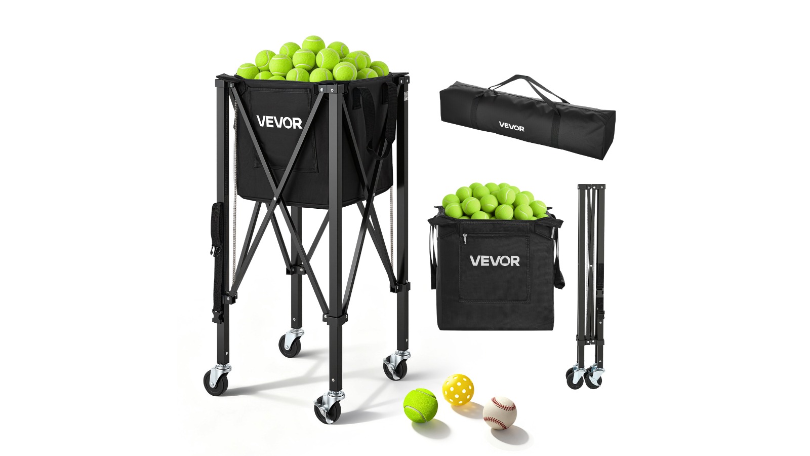 Vevor Foldable Tennis Ball Hopper Cart