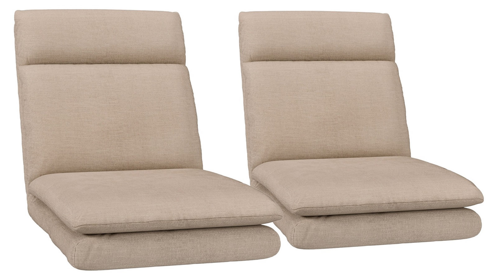 Artiss 2 Floor Chair Sofa Linen - Beige