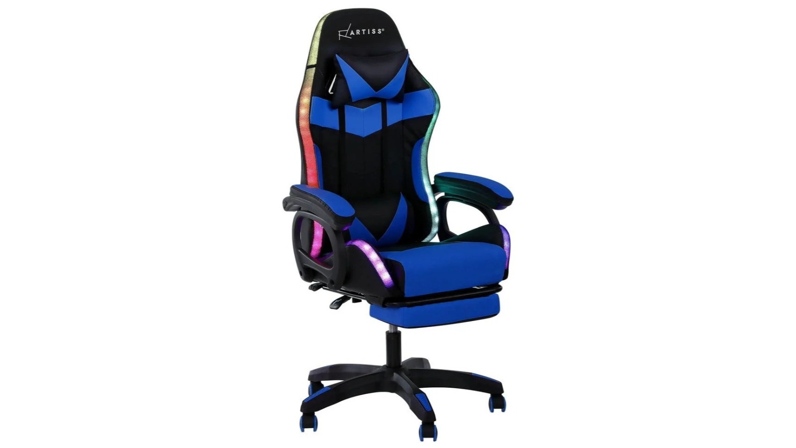 Artiss Gaming Office Chair with Seat Footrest - Blue