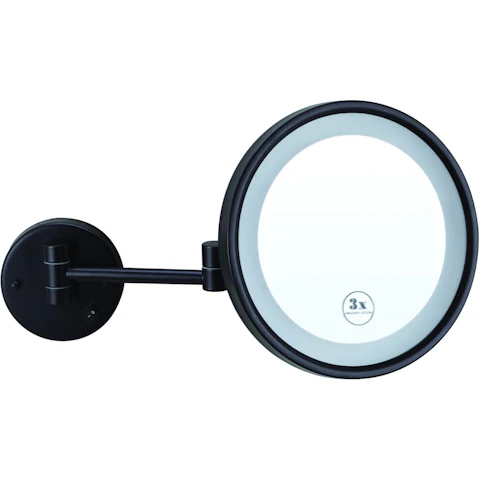 Thermogroup Ablaze 250mm 3x Magnification LED Mirror with Extendable Arm - Matte Black