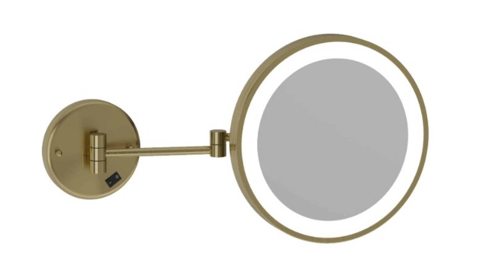 Thermogroup Ablaze 3x Magnification Mirror with Light - Brushed Brass