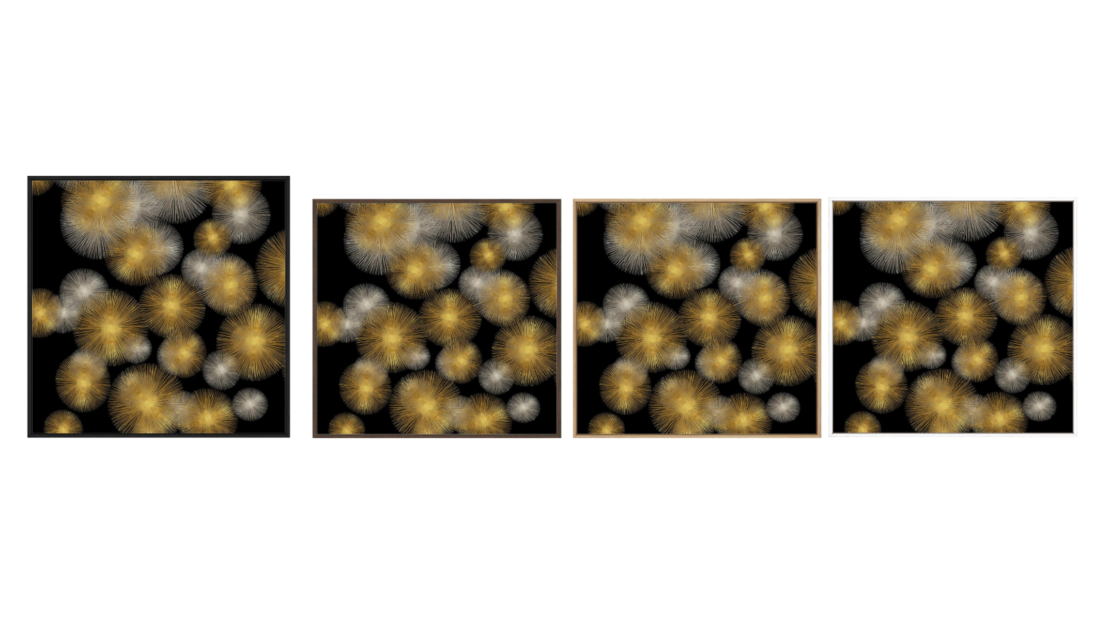 La Grolla Flourish in Gold and Silver Gallery Wall Art