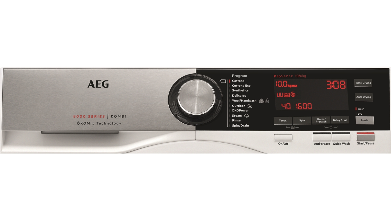 AEG 10kg/6kg Front Load Washer and Dryer Combo Harvey Norman