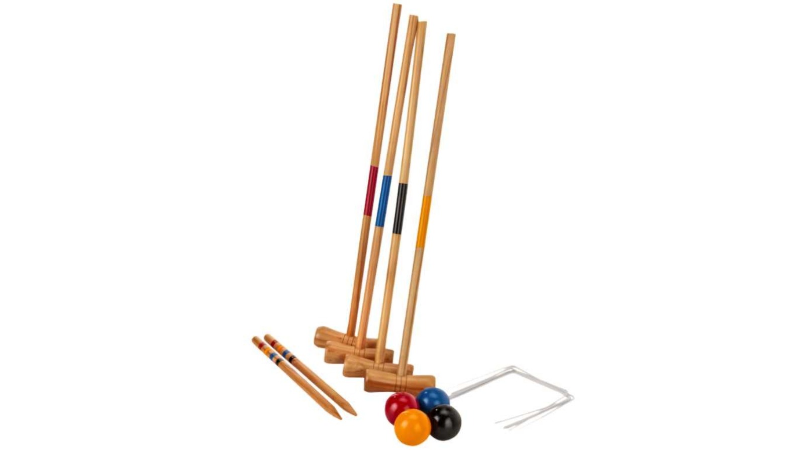 Jenjo Kid's Wooden Outdoor Mini Croquet Set