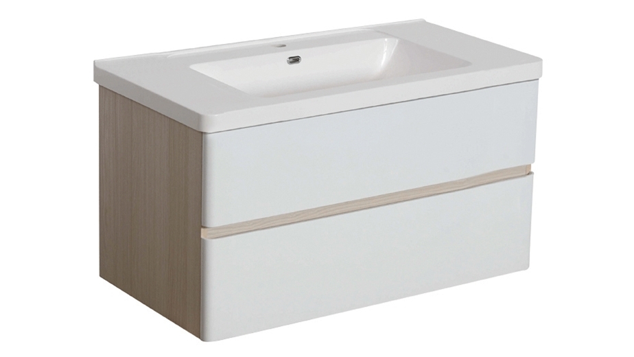 Parisi Lotus-Ash 1000 Wall Mounted Vanity with Resin Stone Wash Basin