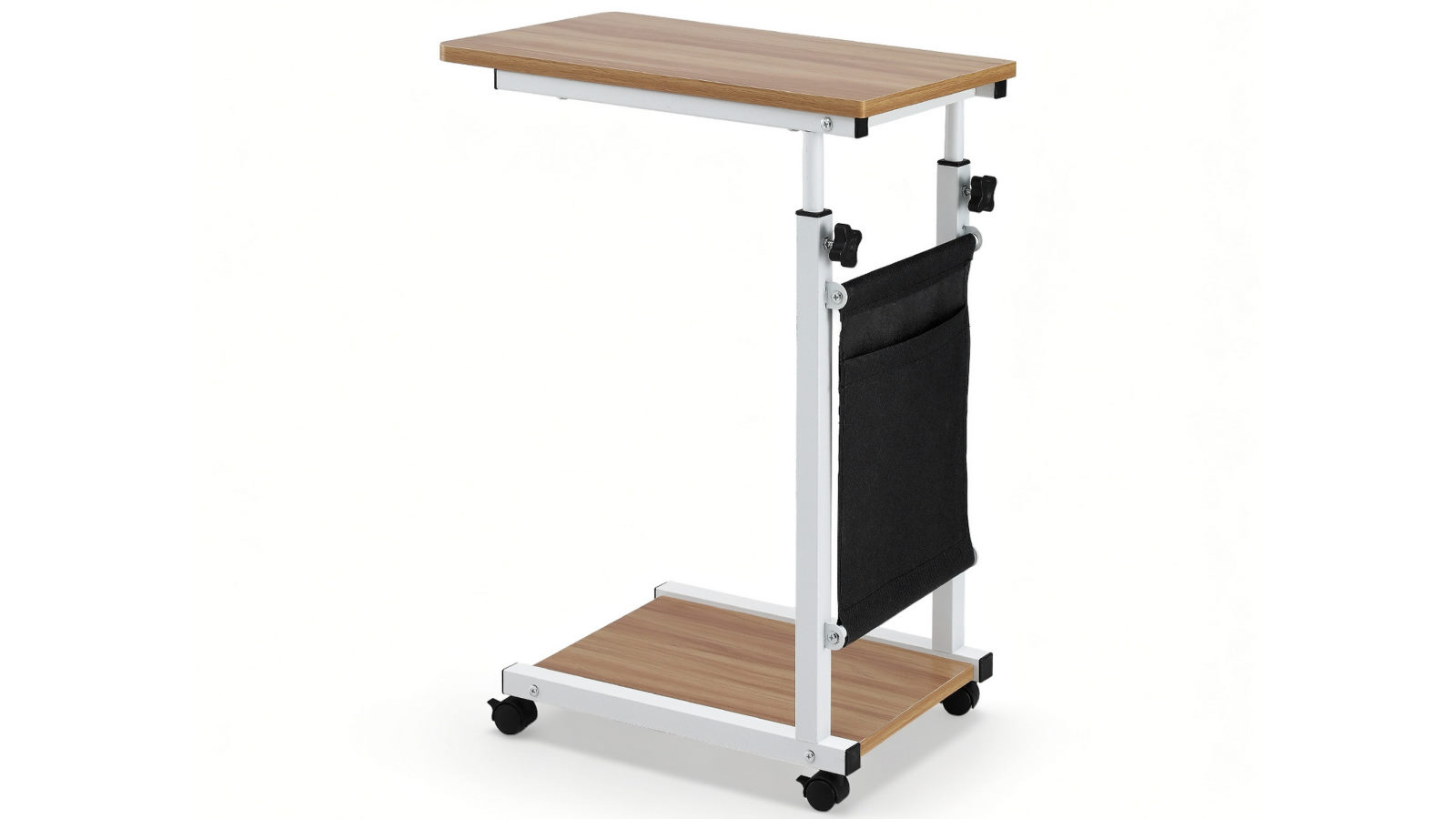 Artiss 48cm Laptop Desk Height Adjustable Mobile Workstation Computer Desks - Oak