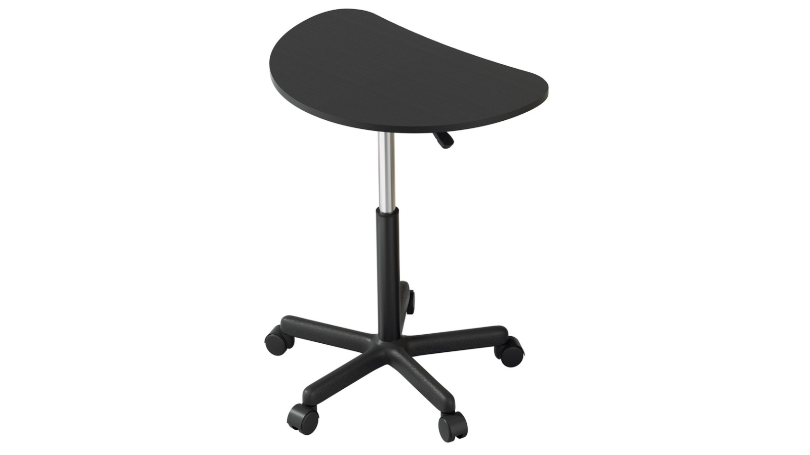 Artiss Height Adjustable Black Portable Caster Wheel Table - 60cm