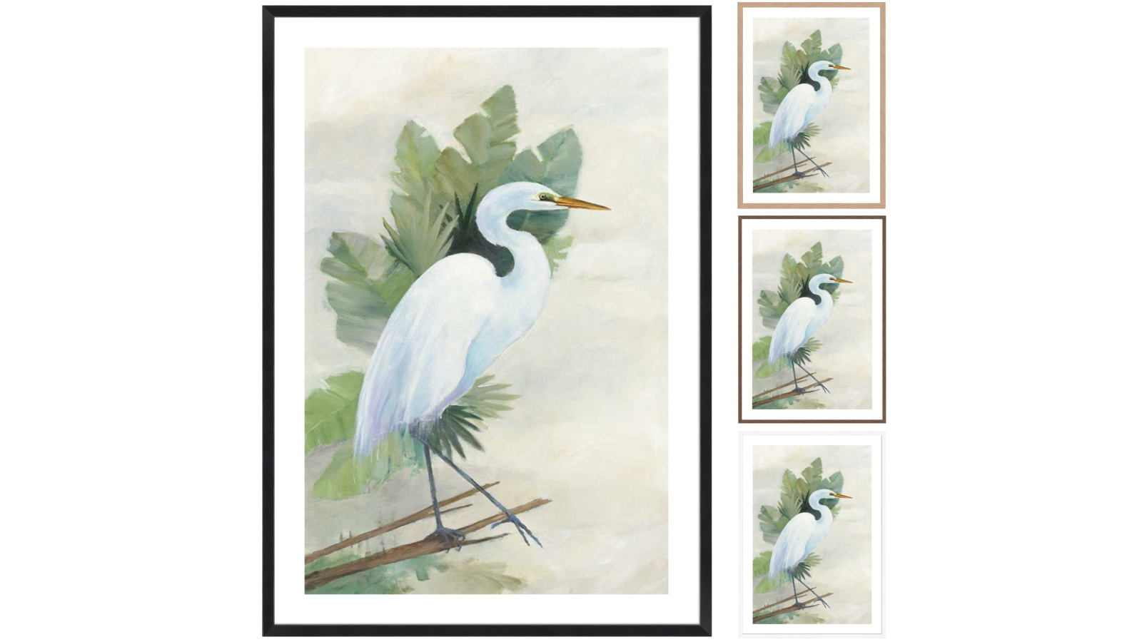 La Grolla Standing Egret I Frame Wall Art