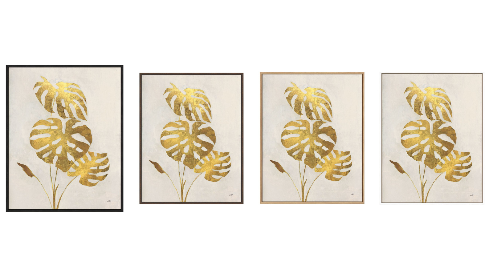 La Grolla Gilded Palm Botanical I Frame Wall Art
