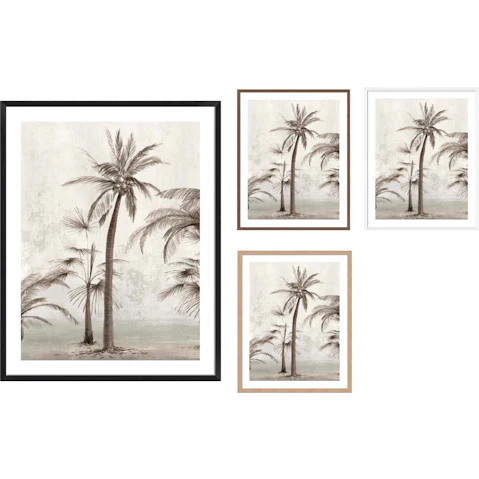 La Grolla Vintage Palm Trees II Frame Wall Art