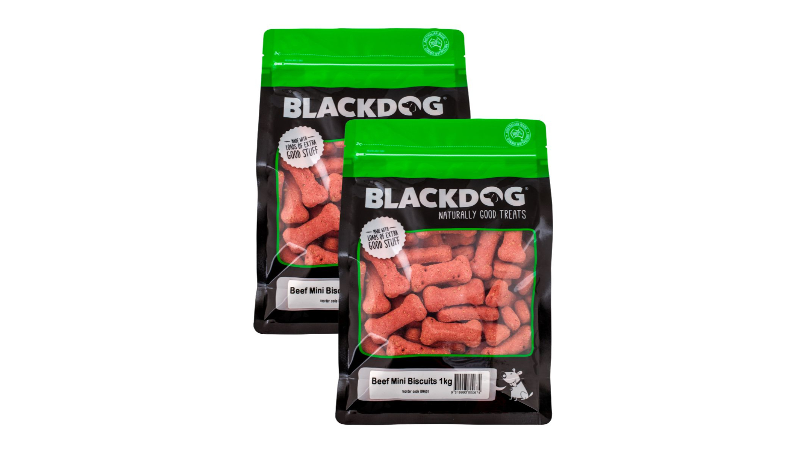 Blackdog 2 Piece Beef Mini Biscuits - 1kg