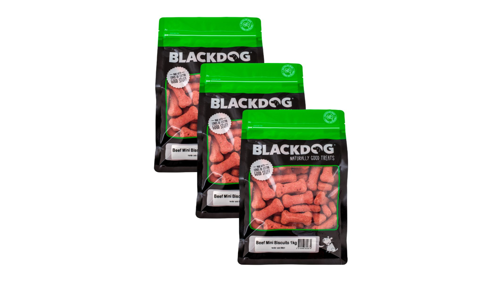 Blackdog 3 Piece Beef Mini Biscuits - 1kg