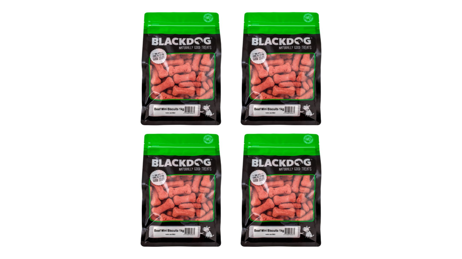 Blackdog 4 Piece Beef Mini Biscuit - 1kg